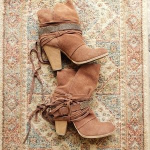 Naughty Monkey Suede Booties sz 7.5